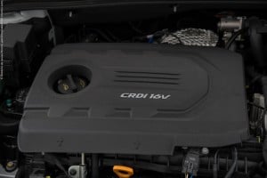 O motor 1.7 CRDi de 115 cv destaca-se pelos óptimos consumos